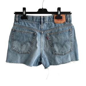 LEVI’S Vintage Loose Straight Cut Off Denim Jean Shorts Blue 27